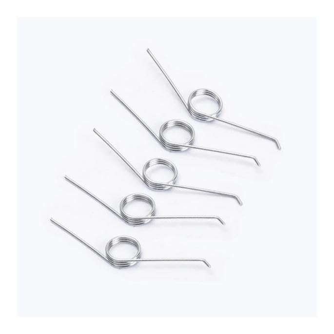 Cilky 10pcs/Lot Garbage Can Adjustable 3 Coils 0.7mm Stainless Steel 304 Wire 135 Degree Torsion Spring Small Springs Compression, 25mm - Image 1